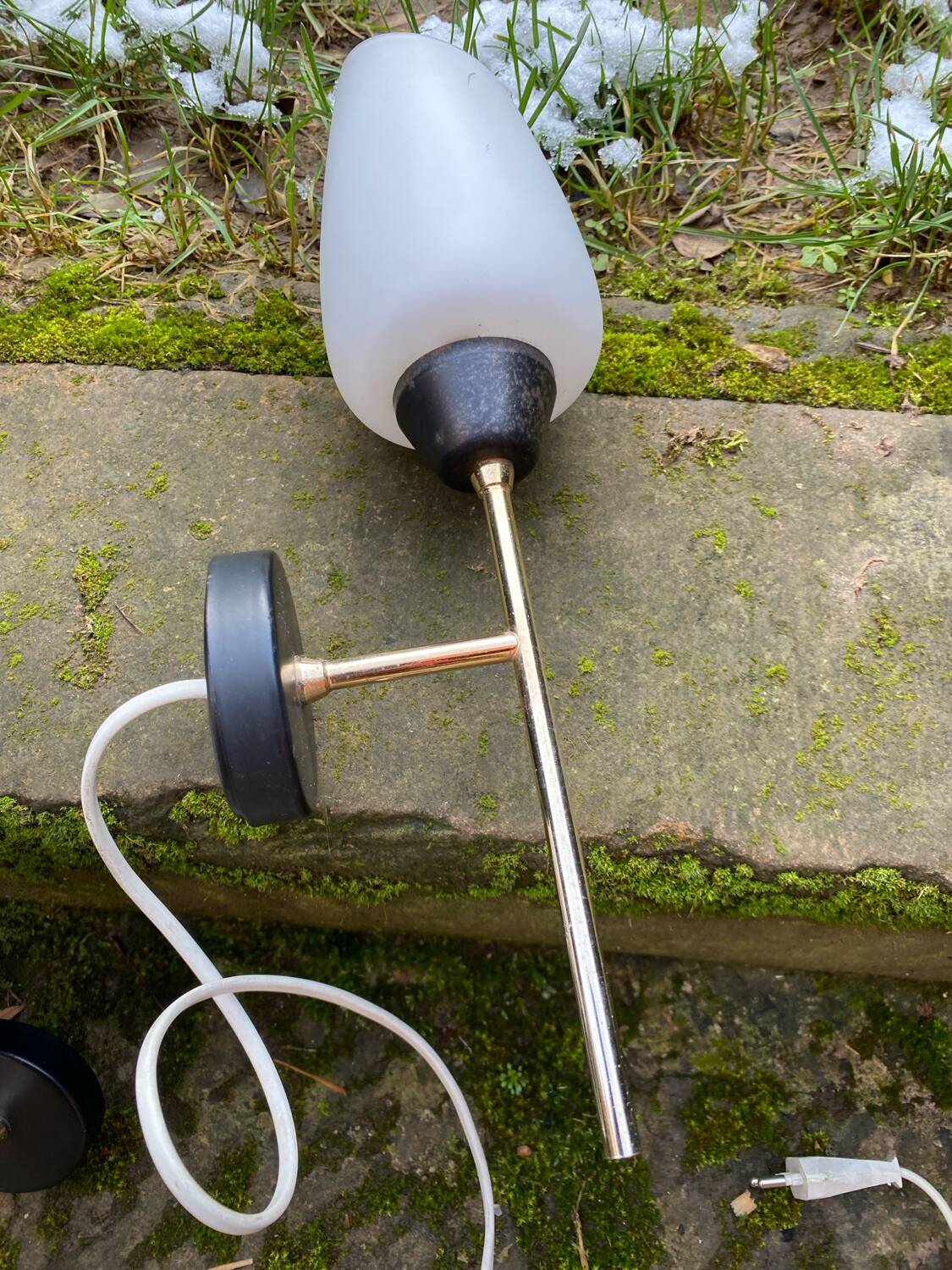 Pair of opaline wall lights from Maison Arlus circa 1950