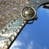 Eastern mirror brass pushed back ethnic style, 23x31cm