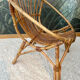 Vintage children's rattan armchair, bamboo rattan chair