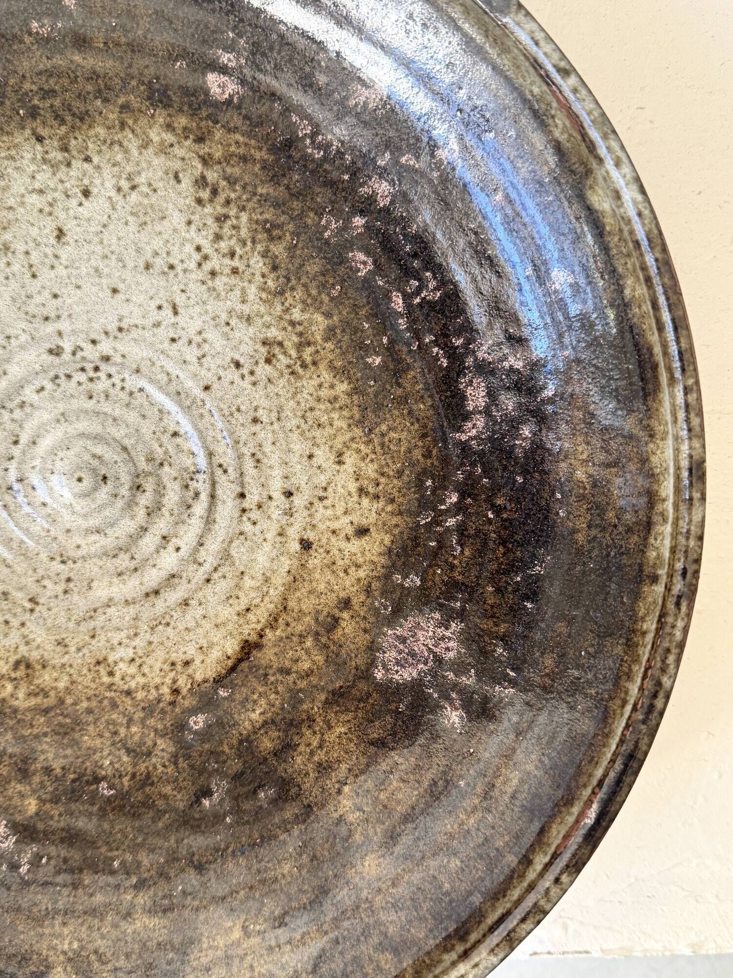 Large stoneware salad bowl from Loir by Chantal & Thierry Robert 1970