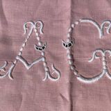 Nappe rectangle neuve AG brodé main 196X174cm