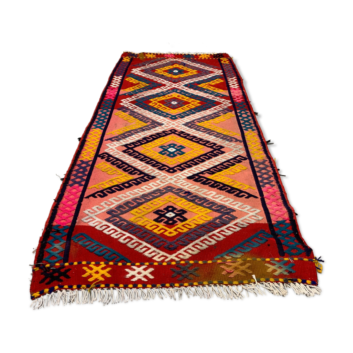Vintage turkish mini kilim 106x47 cm