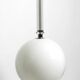 Large Czech Mid Century glass ceiling lamp with glass shade and glass rod