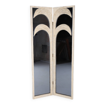 Paravent miroir vivai del sud, italie, années 70