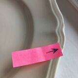 2 plates on Sarreguemines pedestal