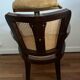 Ancien fauteuil de barbier / coiffeur en cannage