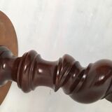 Sellette colonne en hêtre en bois tourné années 40