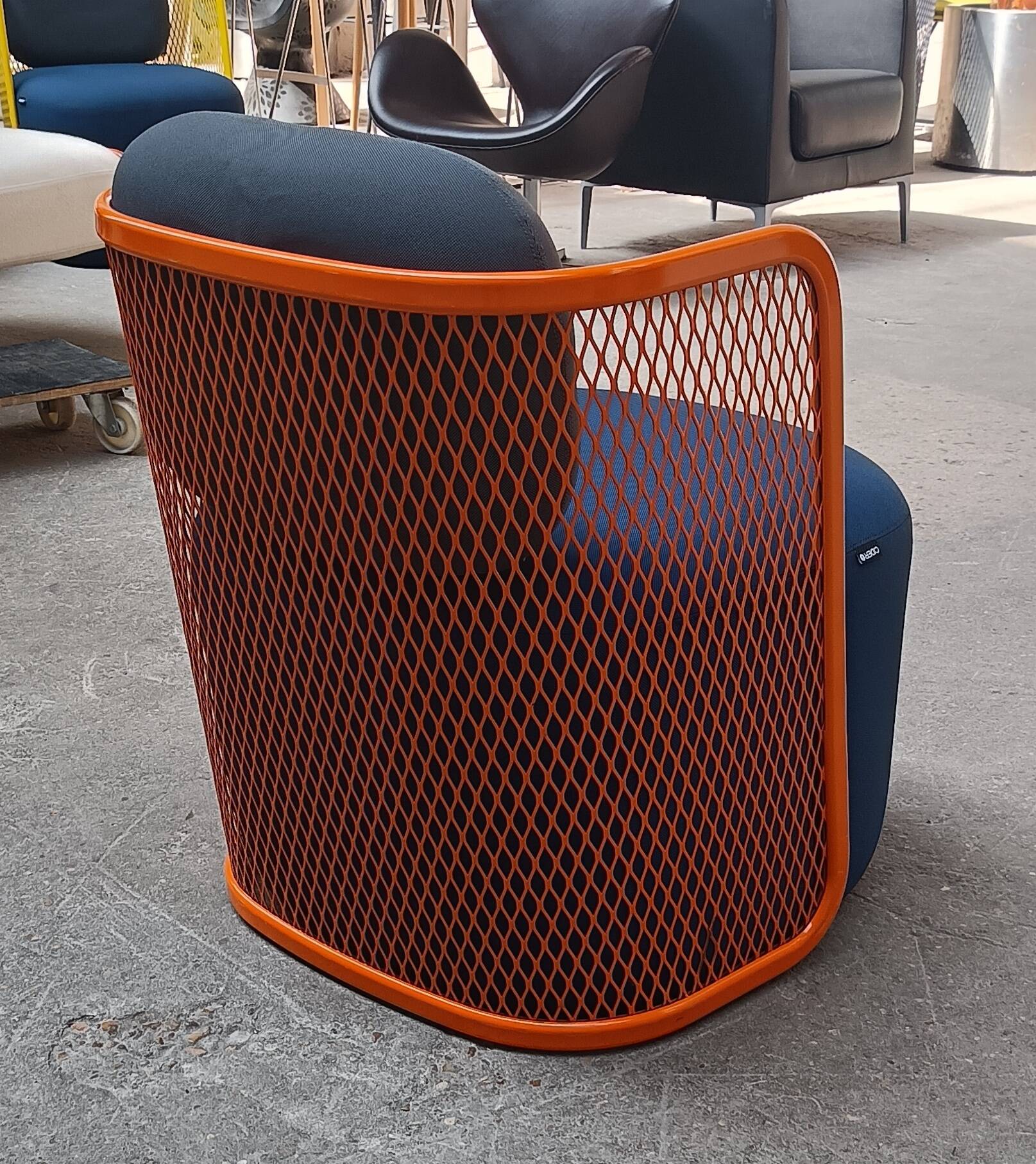 CIDER Ingrid armchair in orange and blue