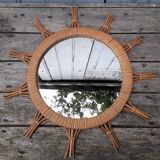 52x52 cm rattan mirror
