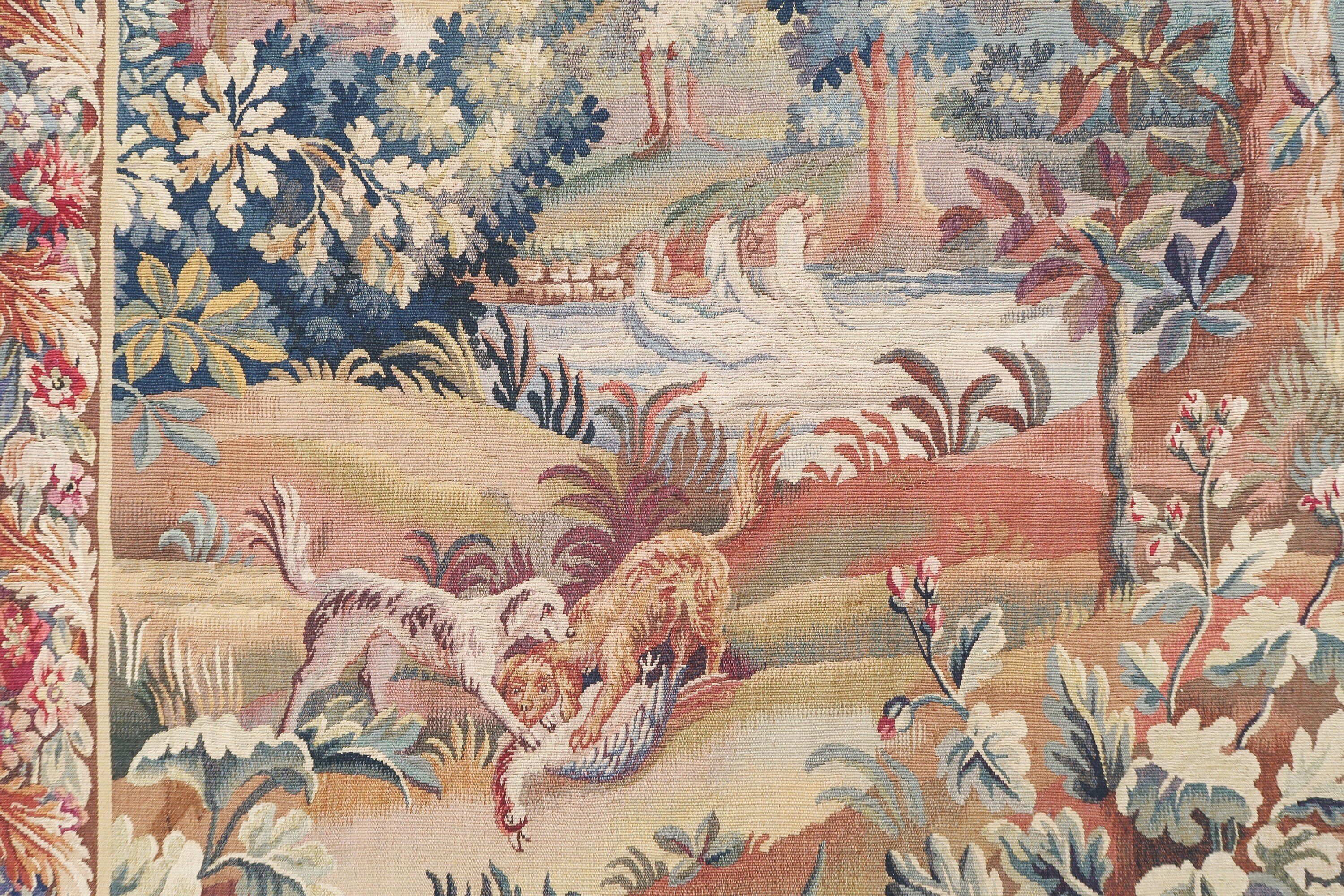 French tapestry Aubusson 19th century