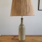 Vintage stoneware and rope lamp