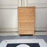 Large vintage rattan basket