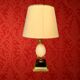 Lampe œuf d’autruche vintage travertin laiton années 70 style Maison Charles