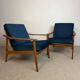 a pair of Scandinavian armchairs in teak from the 1960s