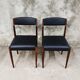Paire de chaises salle à manger MCM palissandre cuir Danemark 1960