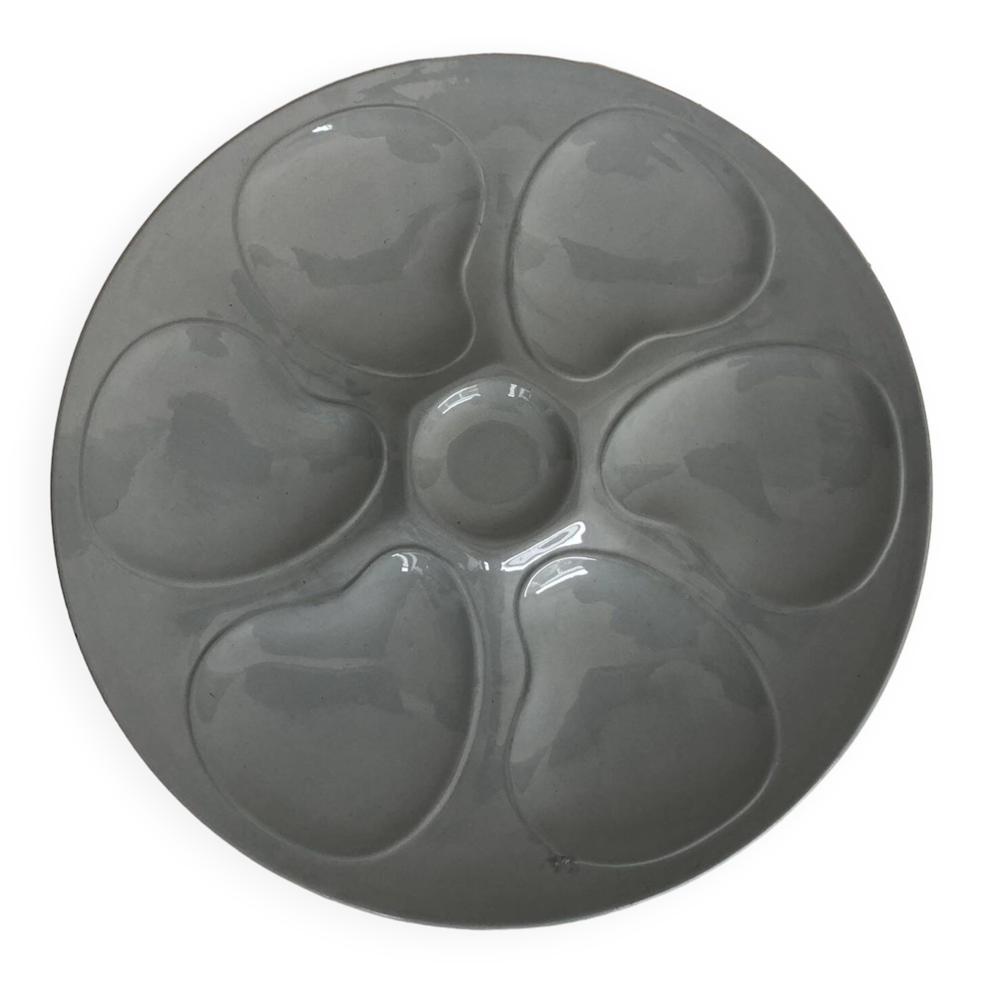 Set of 10 longwy oyster plates france
