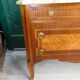 Commode 3 tiroirs plateau marbre style louis xvi en bois de rose
