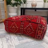 Handmade Berber pouf in wool 60 X 60 X 20 CM