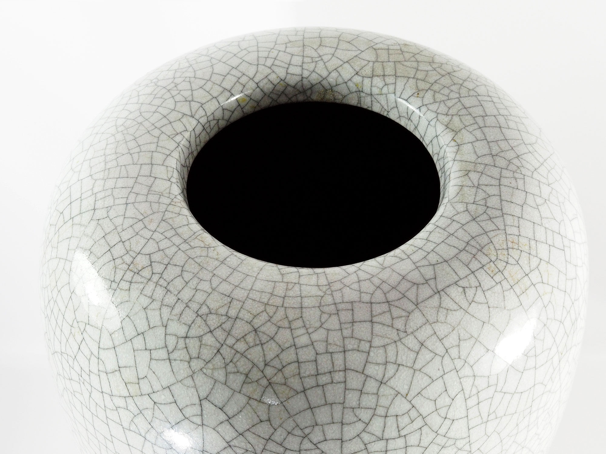 Ceramic floor vase cracked by Karlsruhe Germany, 1950s