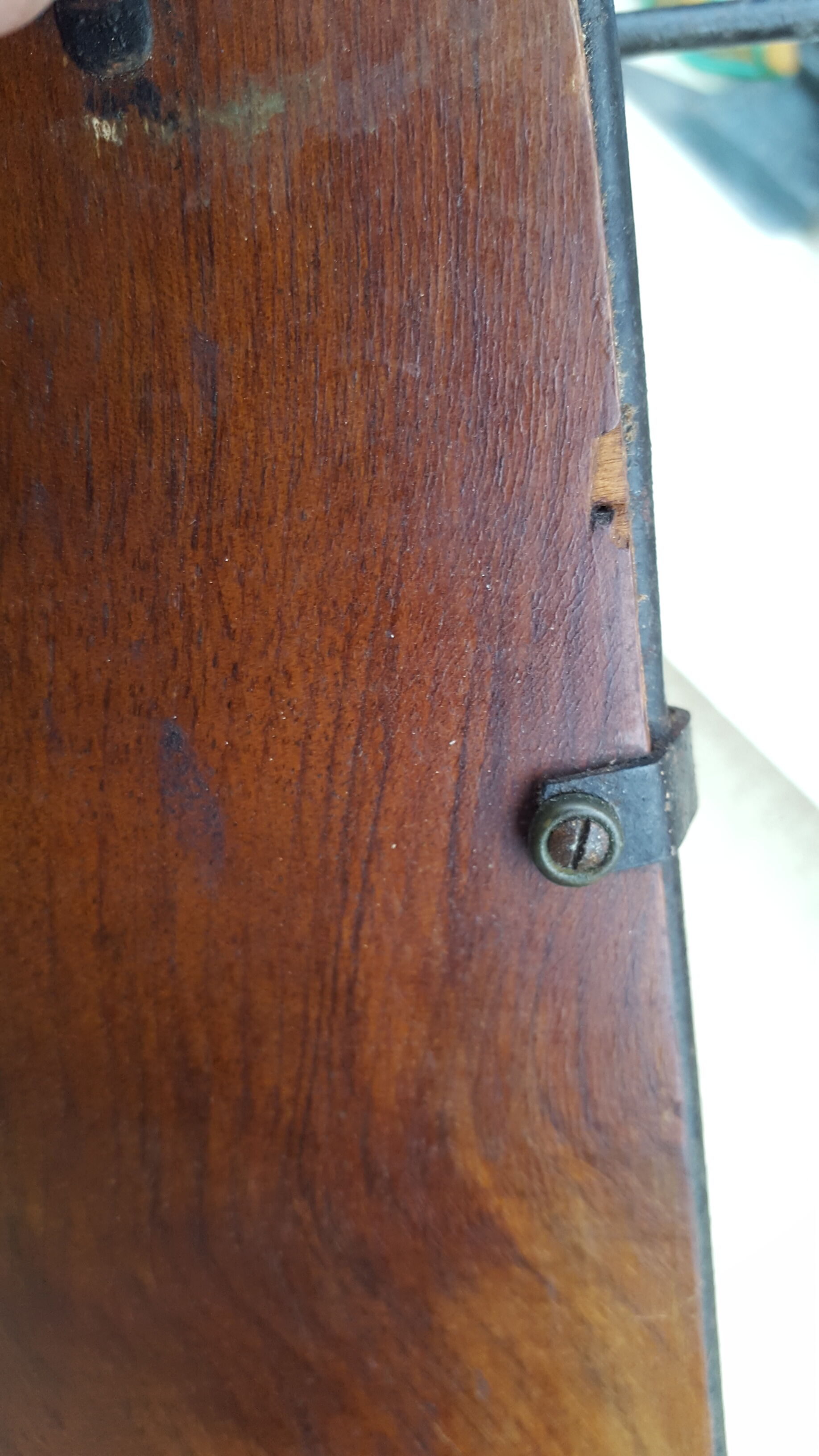 1960s wood/metal magazine holder