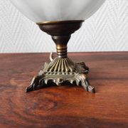 Pair of antique bubble globe lamps