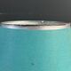 Chrome and turquoise metal table lamp