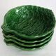 4 vintage slipware artichoke bowls
