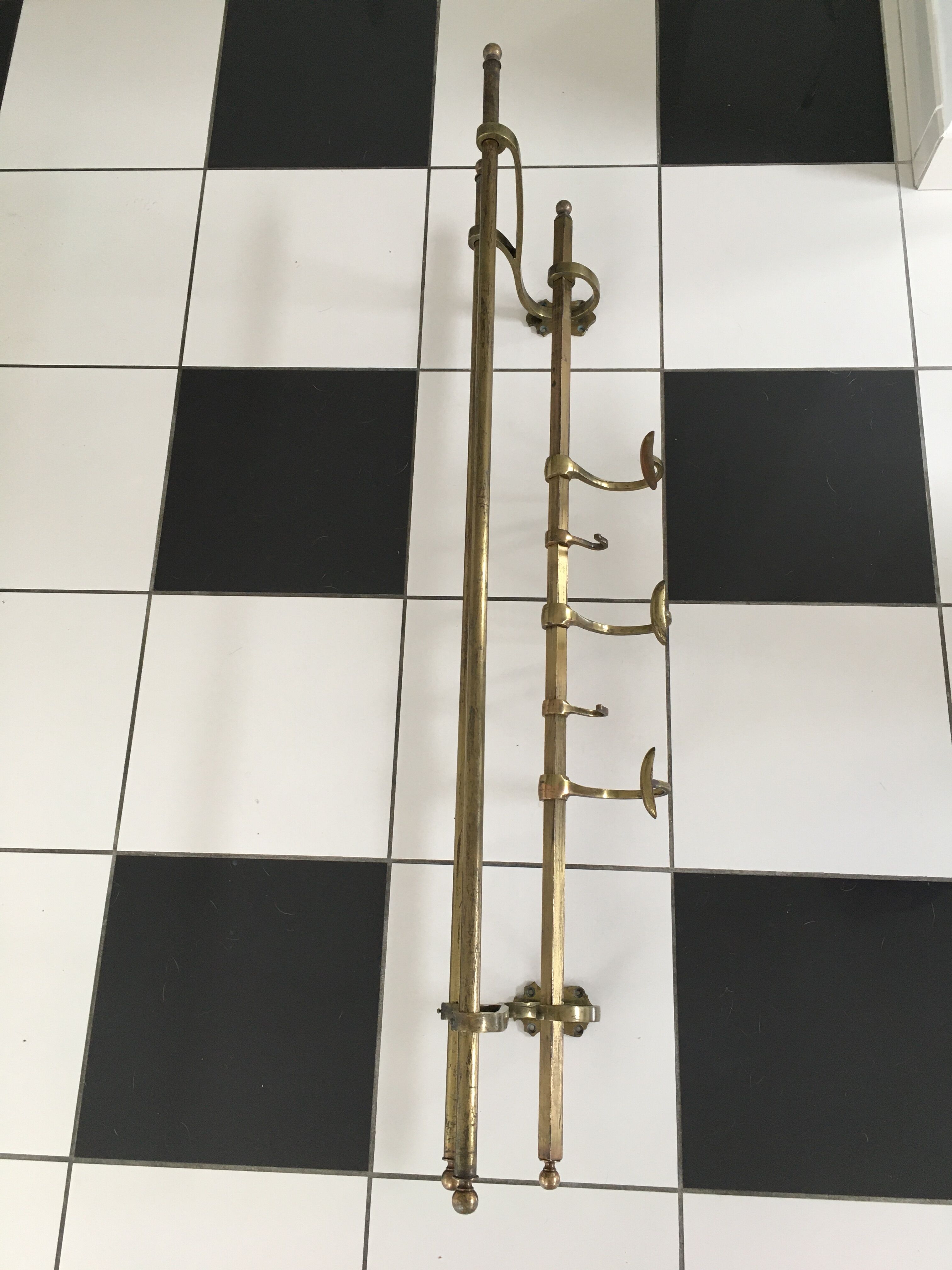 Brass coat rack