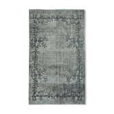 Handmade rustic anatolian 1980s 158 cm x 270 cm grey rug