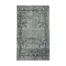 Tapis rustique anatolien des années 1980 158 cm x 270 cm tapis gris fait à la main