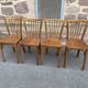 Lot de 4 chaises viennoise bois courbé restaurant paris bistrot baumann 70s