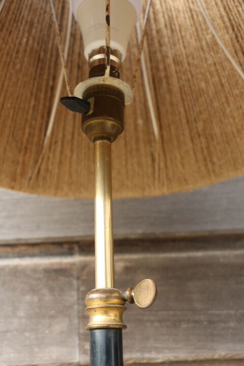 Floor lamp brass lacquered metal 1950