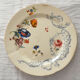 5 assiettes terre de fer polychrome hb Choisy le roi