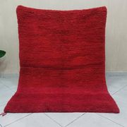 Tapis marocain rouge en laine 250cmx150cm