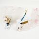Pair of 80s Murano glass 'Foglio' wall lamps