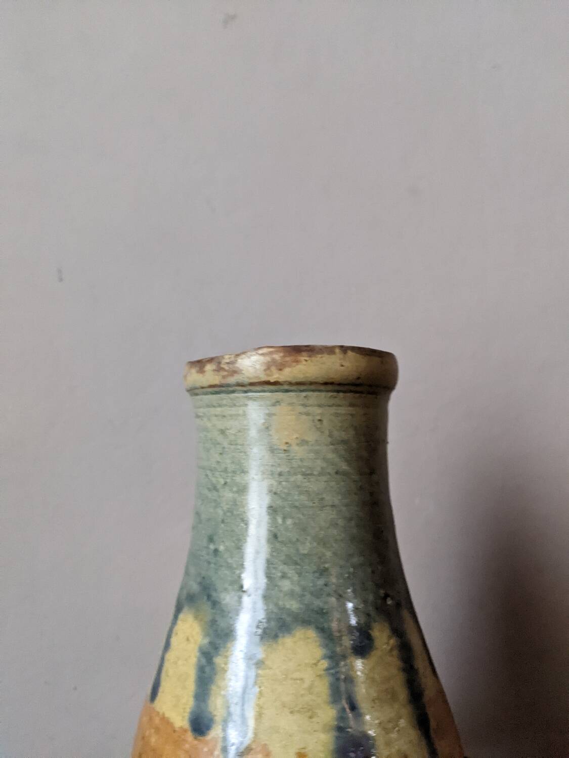 Handmade ceramic stoneware vase, Scandinavian country style decoration