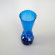 Vase en verre bleu, Danemark années 1960