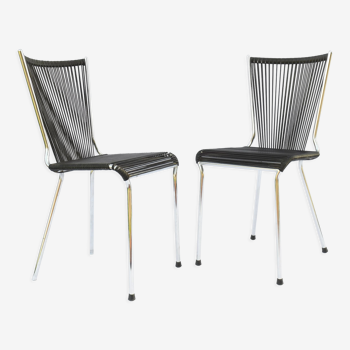 Pair of scoubidou chairs from the 1960s