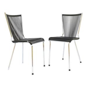 Paire de chaises scoubidou des