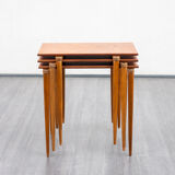 Set of three tables gigognes years teak, Edition Opal, Vintage
