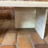 Travertine coffee table