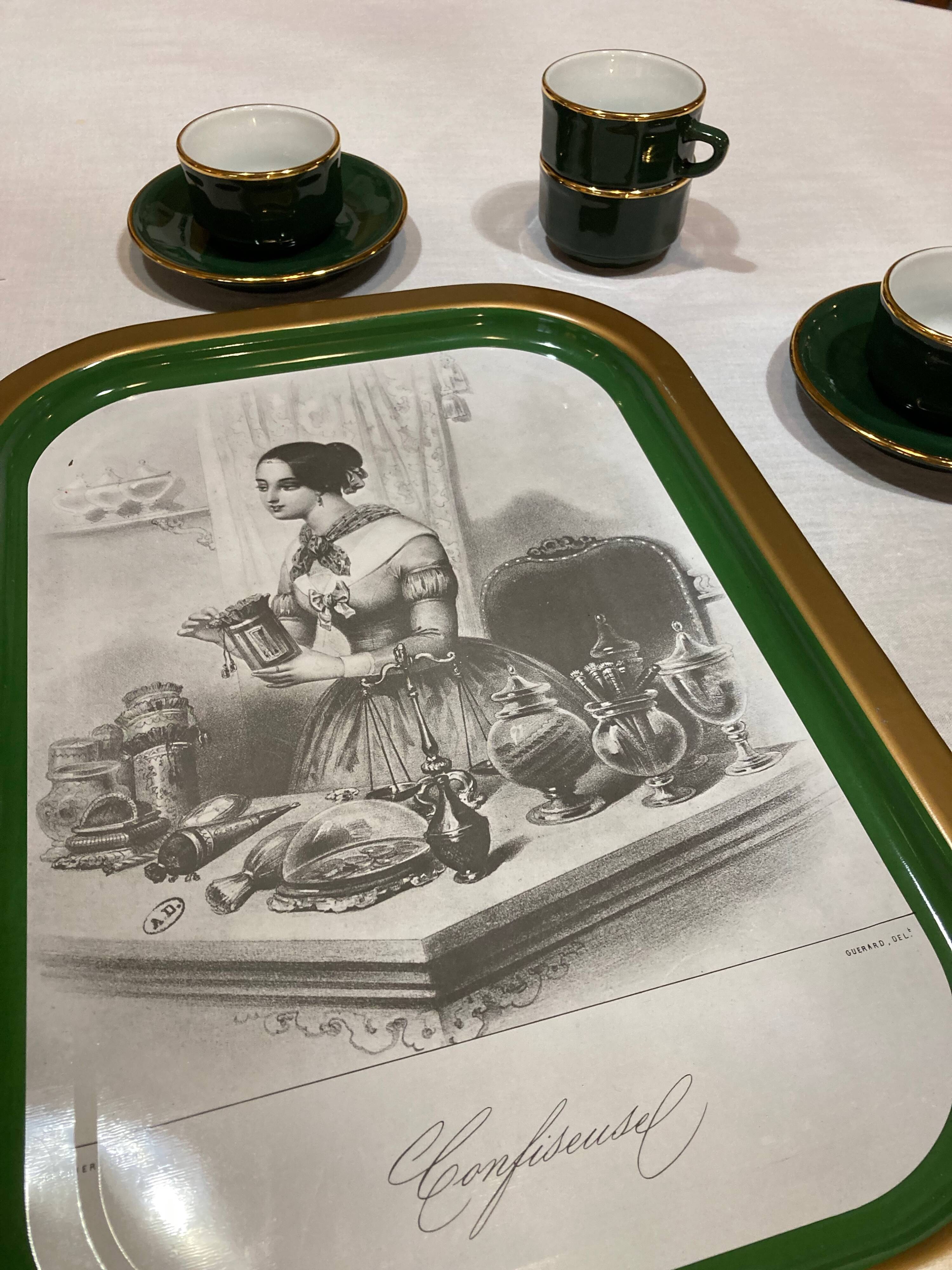Patisfrance advertising tray, "confectioner", 1970s