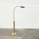 Vintage Hollywood Regency brass floor lamp by designer Florian Schulz, 1970s.