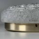 1960s 1970s Ceiling Lamp Ice Glass Doria Germany Space Age Design