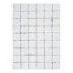 Berber rug 200x300 cm white with black grid