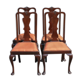 4 chaises en acajou