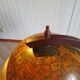 Vintage globe bar cabinet, colonial style, Italy, 1970s