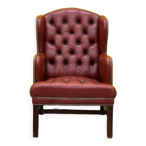 Fauteuil en cuir chesterfield