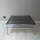 Coffee table chrome and smoked glass