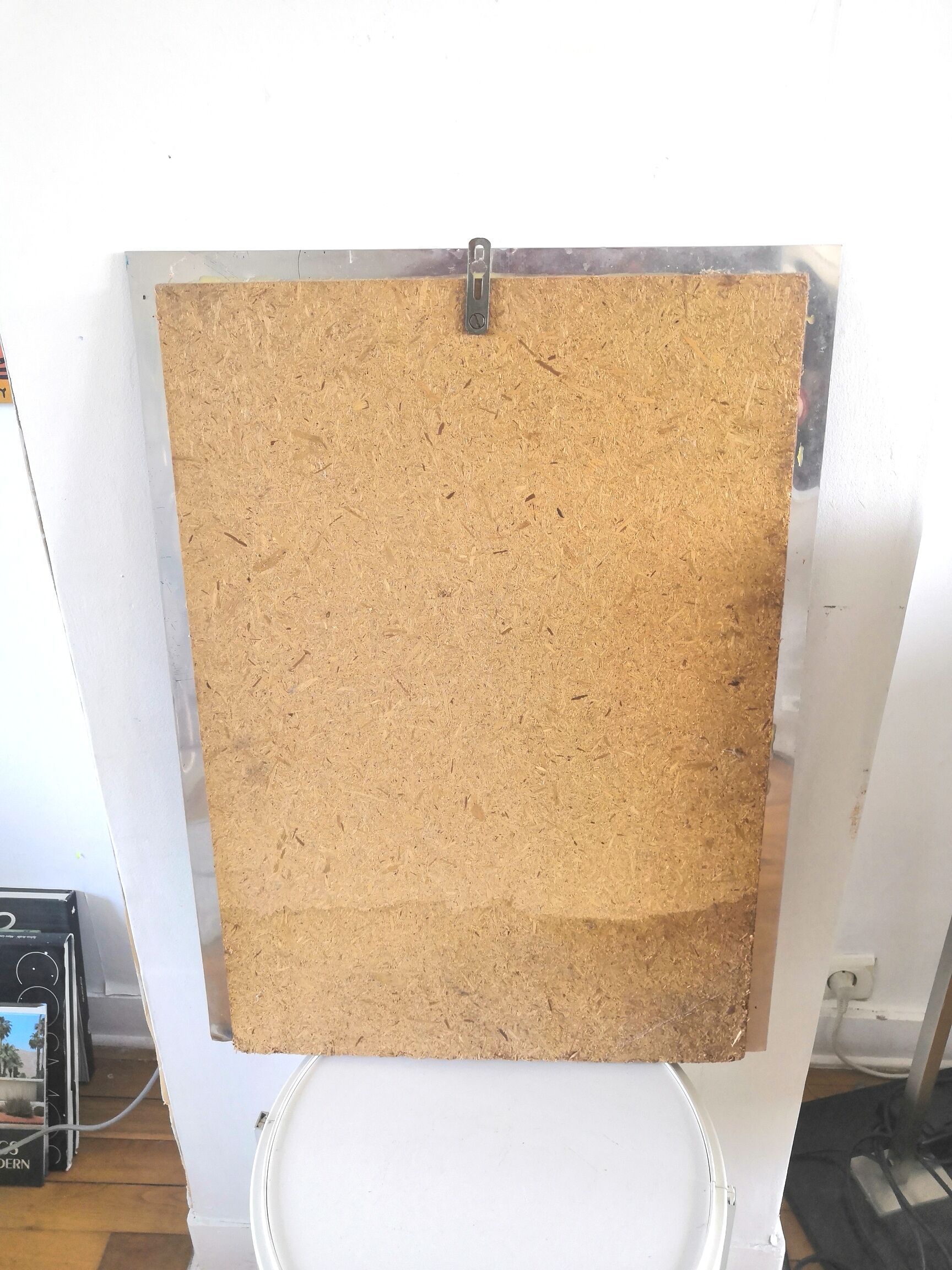 Vintage kinetic table on stainless steel plate